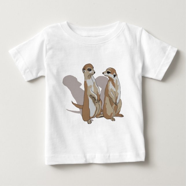 T-shirt dois Erdmännchen com sombras (Frente)