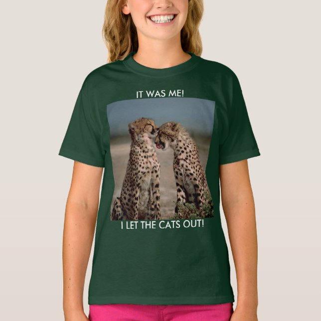 T-shirt Dois gatos grandes (Frente)
