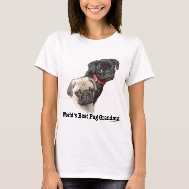 T-shirt Dois Pugs (Frente)