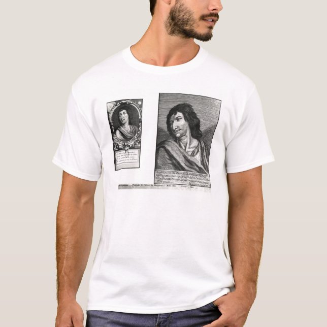 T-shirt Dois retratos de Savinien Cyrano de Bergerac (Frente)