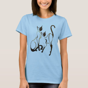 T-shirt dois Siamese