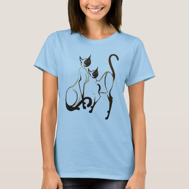 T-shirt dois Siamese (Frente)