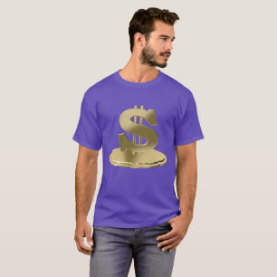 T-shirt dólar ouro