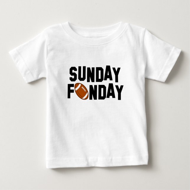 T-shirt Domingo Funday com futebol (Frente)