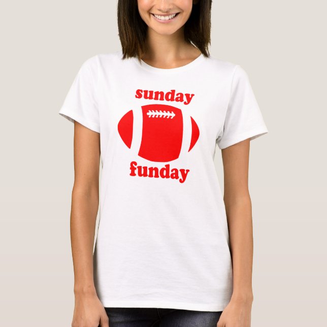 T-shirt Domingo Funday - vermelho (Frente)