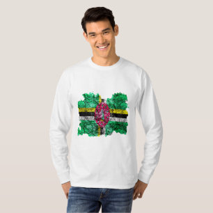 T-shirt Dominica Vintage Flag