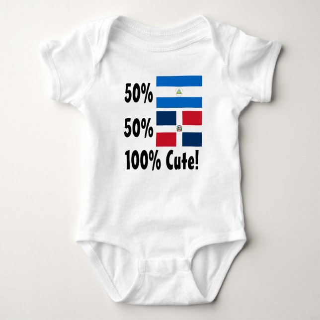 T-shirt Dominican 100% do Nicaraguan 50% de 50% bonito (Frente)