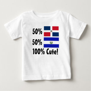 T-shirt Dominican de 50% 50% Salvadorenho 100% bonito
