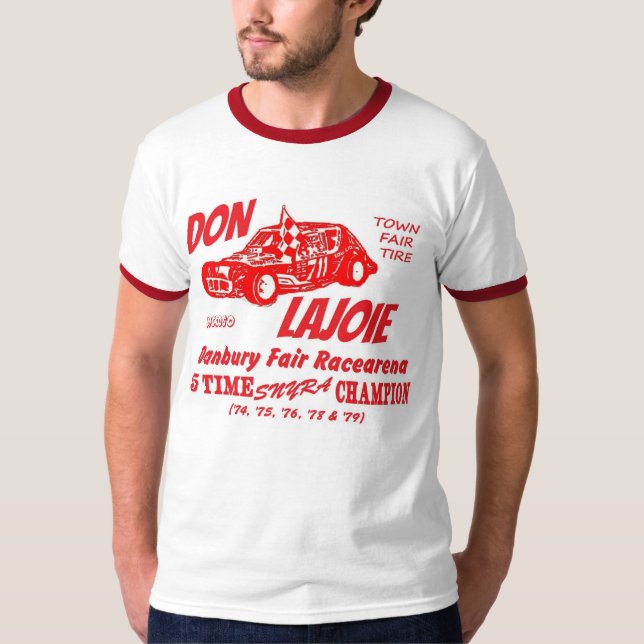 T-shirt Don Lajoie Danbury Racearena justo 2-Sided R&W (Frente)