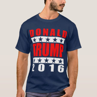 T-shirt Donald Trump 2016 para o T dos azuis marinhos do