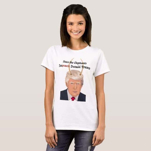 T-shirt Donald Trump com os chifres do diabo do trunfo do (Frente Completa)
