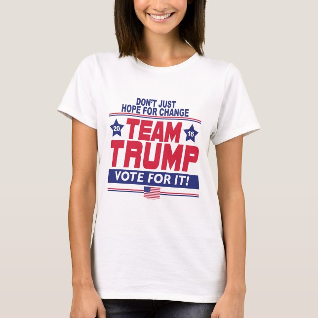 T-shirt Donald Trump para o presidente 2016 (Frente)