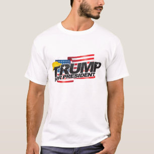 T-shirt Donald Trump para o presidente (com cabelo) T