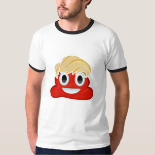T-shirt Donald Trump Poo vermelho - -