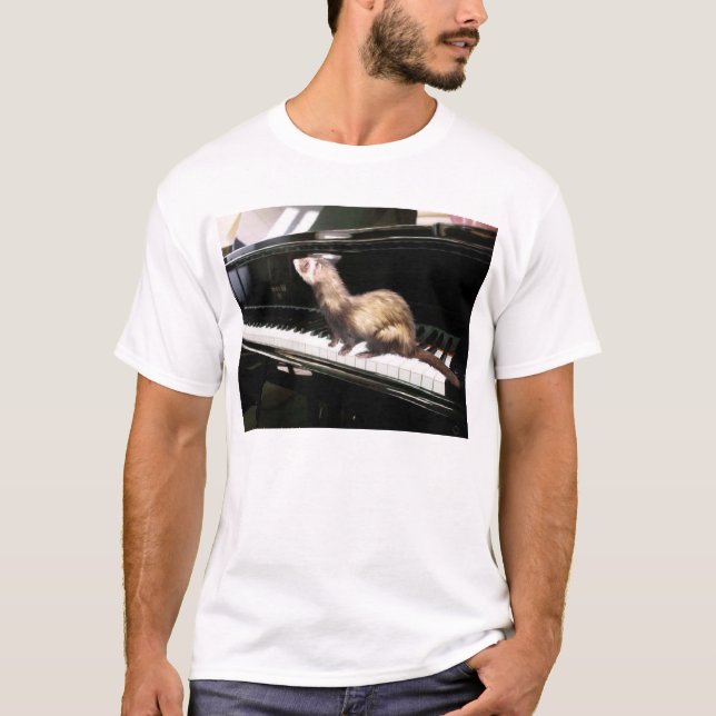 T-shirt Doninha no piano (Frente)