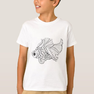 T-shirt Doodle dos peixes
