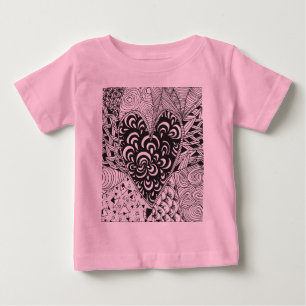 T-shirt Doodle inspirado do coração