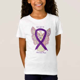 T-shirt Dor Crônica Saqueta de anjo de consciência roxa