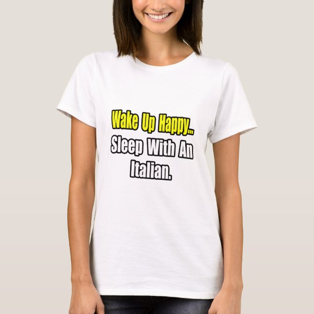 T-shirt Dormir com um italiano (Frente)