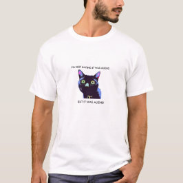T-shirt dos aliens do gato preto