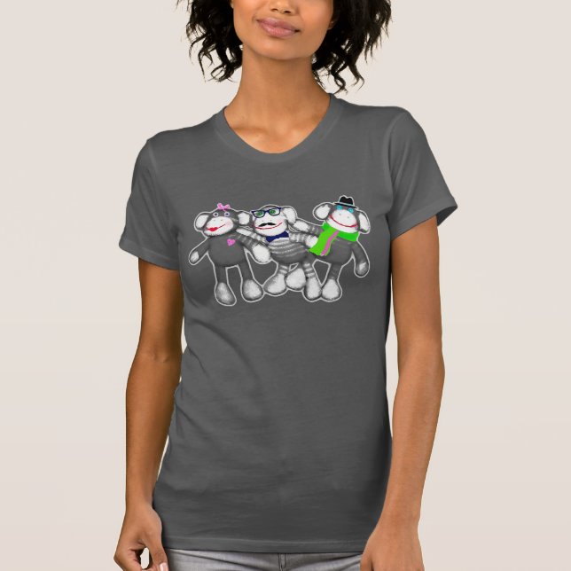 T-shirt dos amigos do macaco da peúga do hipster (Frente)