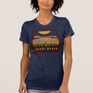 T-shirt dos azuis marinhos do pavilhão da praia d
