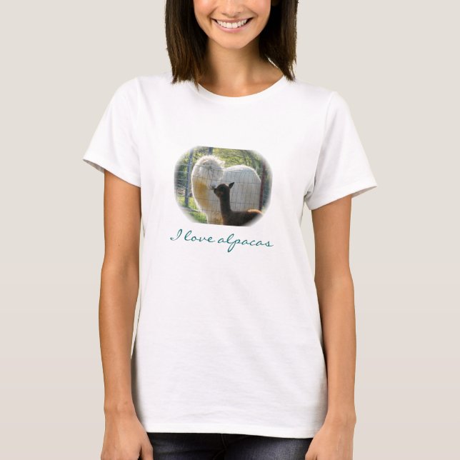 T-shirt dos beijos das alpacas (Frente)