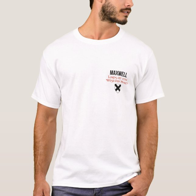 T-shirt dos Border Reivers para o clã Maxwell (Frente)