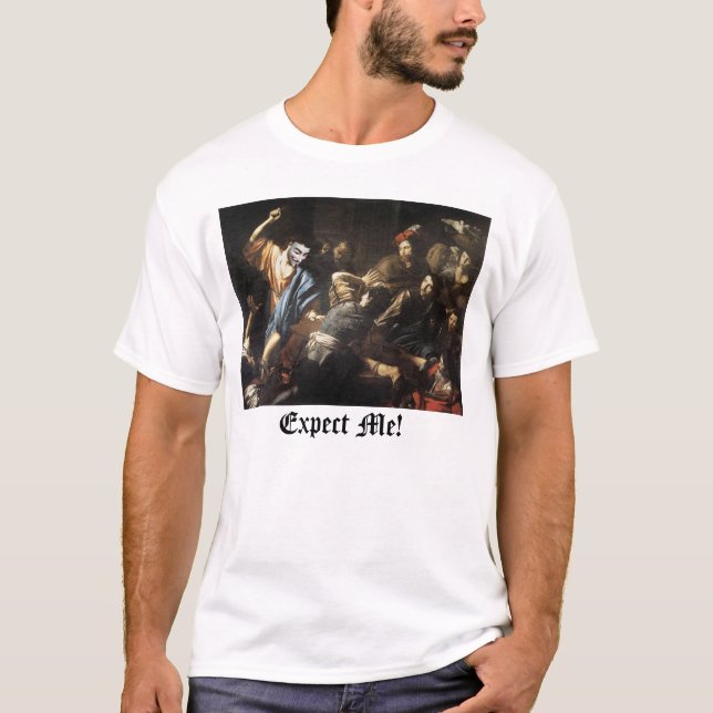 T-shirt dos cambiadores de Jesus & de dinheiro (Frente)