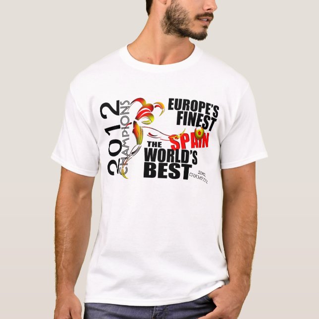 T-shirt dos campeões do copo da espanha 2012 euro- (Frente)