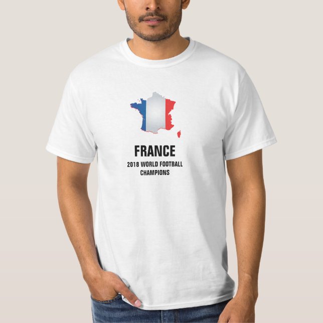 T-Shirt dos Campeões Mundiais de Futebol da França (Frente)