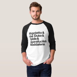 T-shirt dos caráteres de Rigoletto