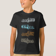 T-shirt dos carros de corrida