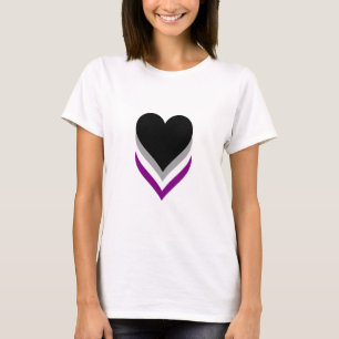 T-shirt dos corações do orgulho do Asexuality