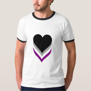 T-shirt dos corações do orgulho do Asexuality