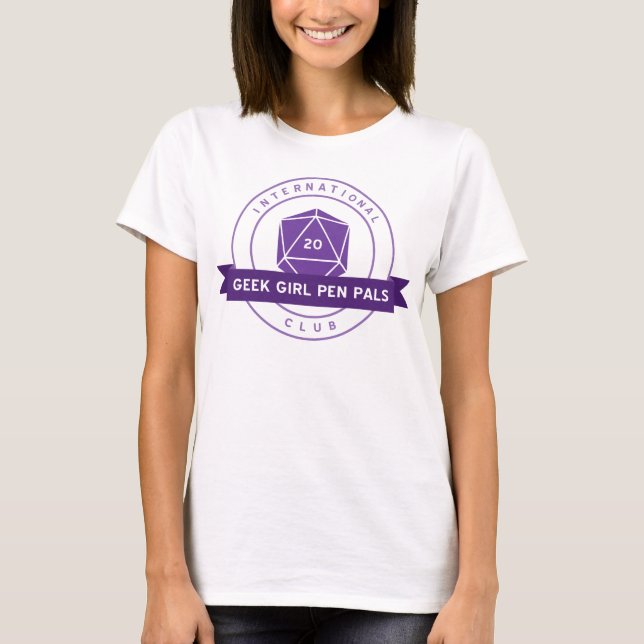 T-shirt dos correspondentes da menina do geek (Frente)