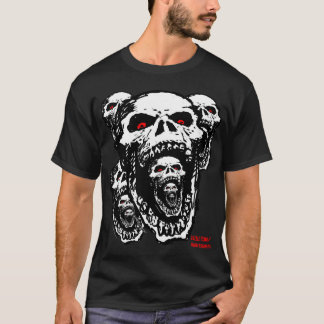 T-shirt dos crânios do zombi