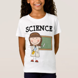 T-shirt dos desenhos animados da ciência