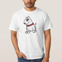 T-shirt dos desenhos animados de bull terrier do