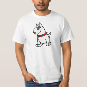 T-shirt dos desenhos animados de bull terrier do