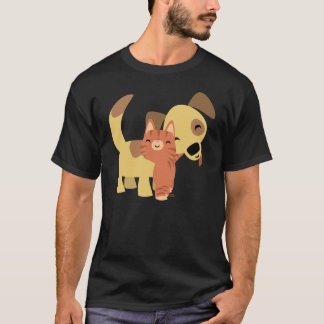 T-shirt dos desenhos animados do gatinho & do