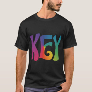 T-Shirt dos designs de texto-chave