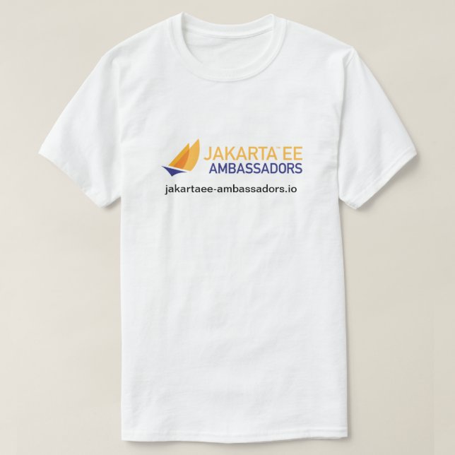 T-Shirt dos Embaixadores Jakarta EE (Frente do Design)