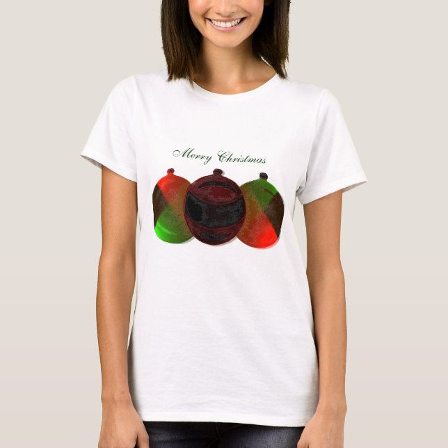 T-shirt dos Enfeites de natal Art Deco (Frente)