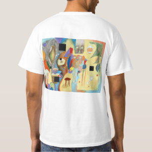T-shirt dos espaços vazios (impresso sobre para