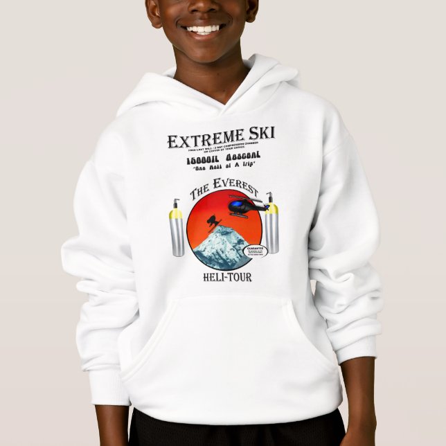 T-shirt Dos esquiadores extremos do esqui de Everest (Frente)