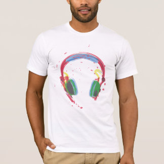 T-shirt dos fones de ouvido