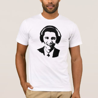 T-shirt dos fones de ouvido de Barack Obama
