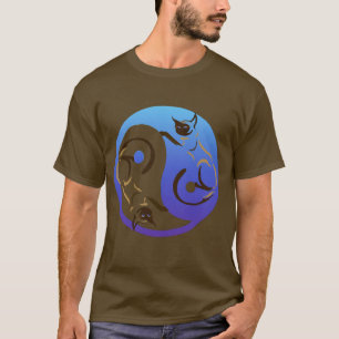 T-shirt dos gatos Siamese de Yin Yang