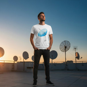 T-shirt dos homens da antena parabólica